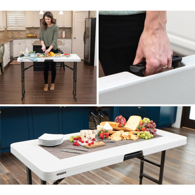 Lifetime Kunststof campingtafel in hoogte verstelbaar 122x61x86 cm 3170981 large