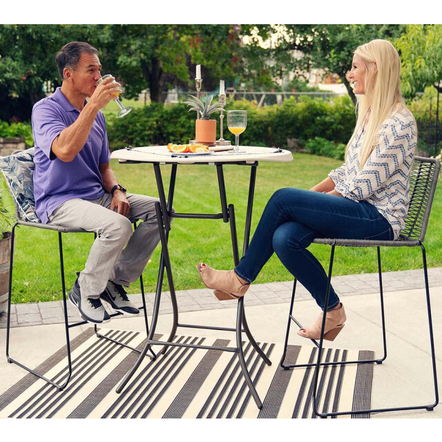 Lifetime Stevige statafel 110 cm hoog van kunststof Ø 84 cm - 3170984 large