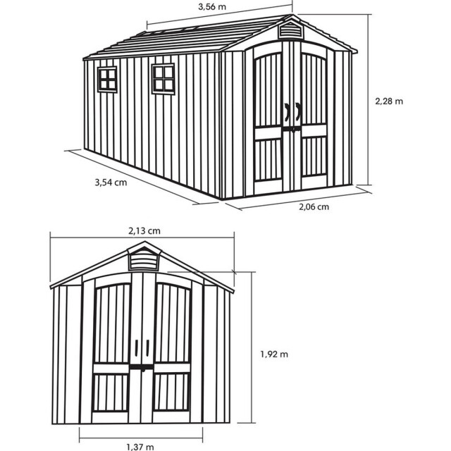 Lifetime Tuinschuur terra tuinhuis lg60311 344x204x228 cm 3048316 large