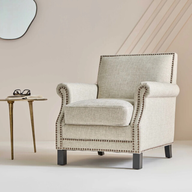 Signature Fauteuil van geweven linnenstof l72 cm hector 3170972 large
