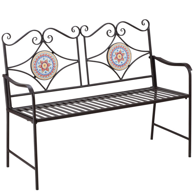 4goodz Tuinbank 2-zits in vintage design met mozaïekstenen 3170810 large