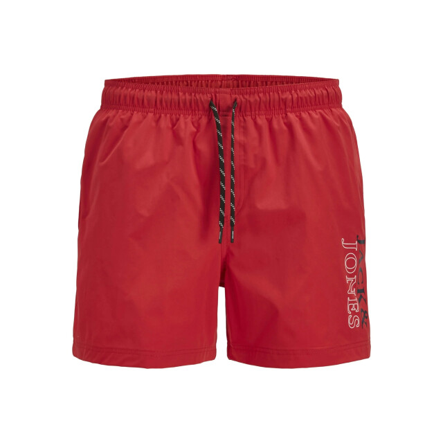 Jack & Jones Heren zwemshort jpstmaui double logo effen 12272799-True Red large