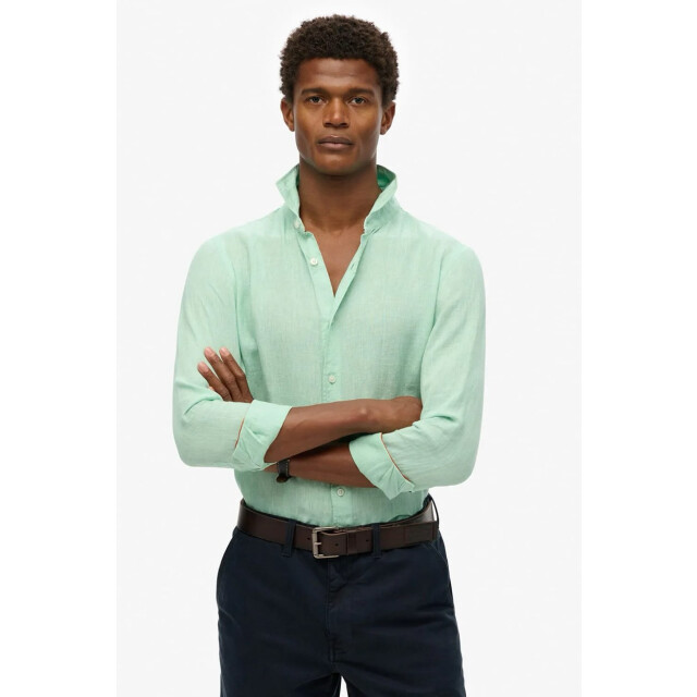 Superdry Linnen overhemd ls mint 5309.21.0034 large