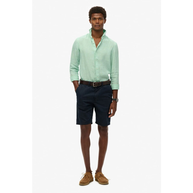 Superdry Linnen overhemd ls mint 5309.21.0034 large