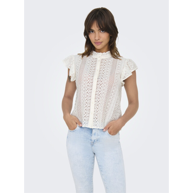 Only Onlgabina cap sleeve top wvn off-white 4382.02.0006 large