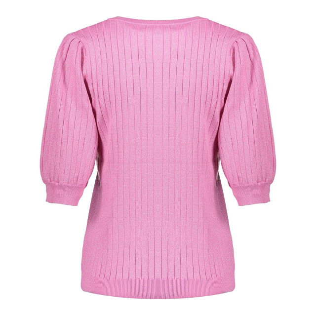 Geisha Pullover rib short sleeves lurex pink 4219.64.0003 large