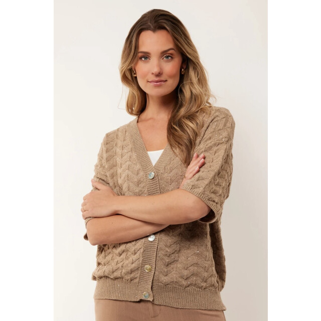 G-Maxx Tate knitting cardigan taupe 4249.77.0009 large