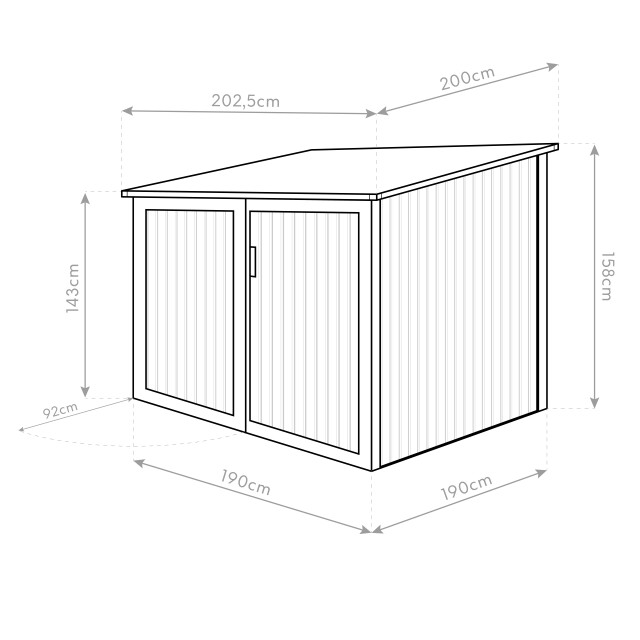 Westmann Fietsenberging fietsen opslag 200x203x158 cm - 3171187 large