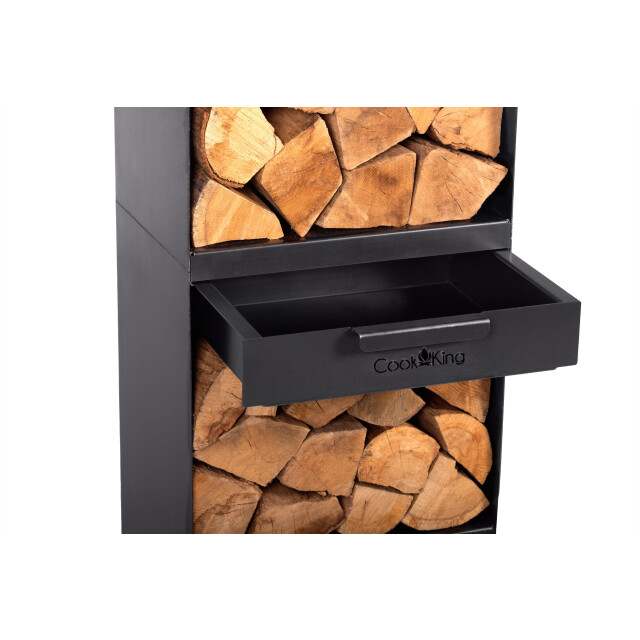 CookKing Stalen haardhoutrek vento 40x30x120cm - 3171190 large