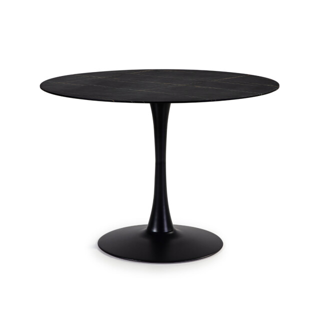 CaliCosy Ronde tafel met glazen blad in marmerlook l110 cm ada 3078865 large
