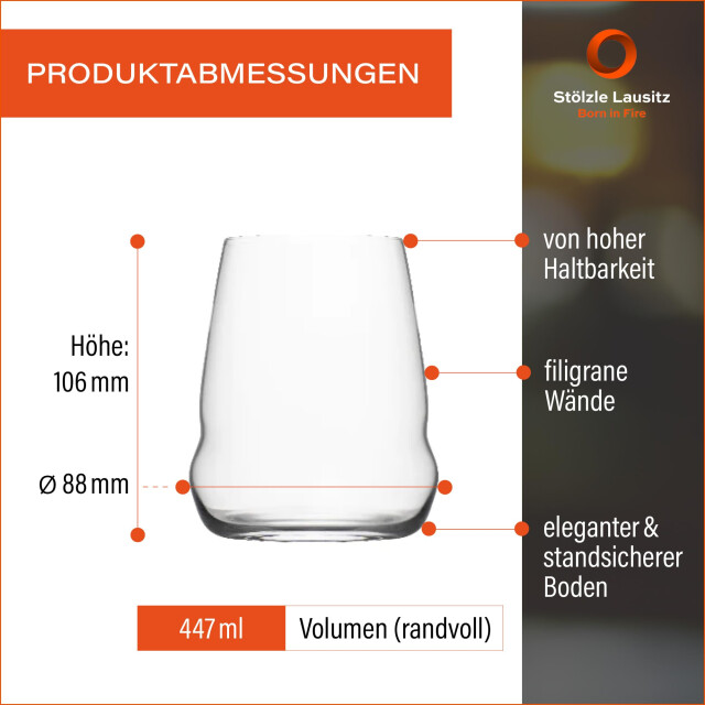 Stölzle Stolzle cocoon 380 ml witte wijn tumblers- waterglazen- kristal 6 stuks 3171181 large