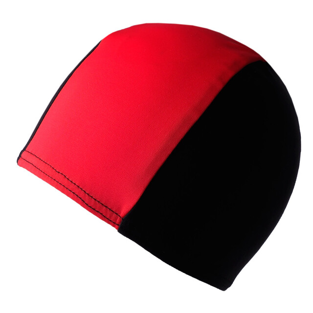 Crowell Kinder/kids tweekleurige lycra badmuts UTMR254_blackred large