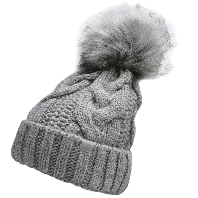 4F Dames gebreide bobble muts UTMR321_grey large