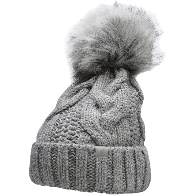 4F Dames gebreide bobble muts UTMR321_grey large