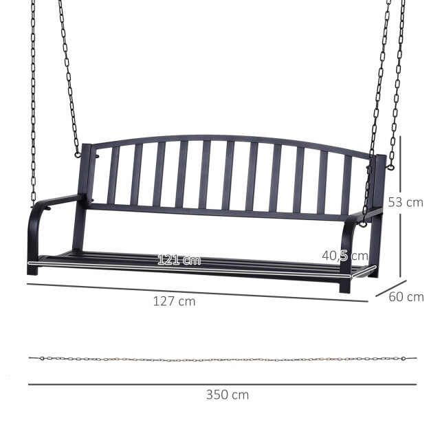 4goodz Schommelbank tuinschommel 2-zits hangbank metaal - 3171377 large