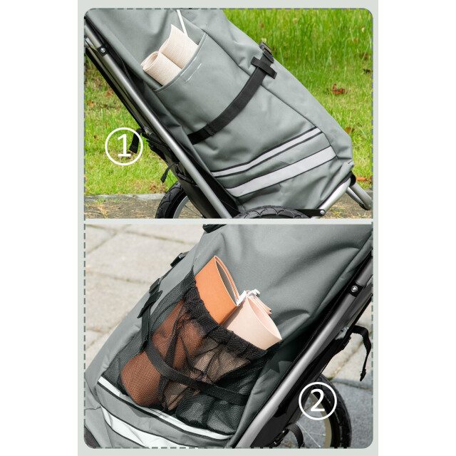 4goodz Homcom 3-in-1 boodschappentrolley winkelwagen fietsaanhanger steekwagen 3171337 large