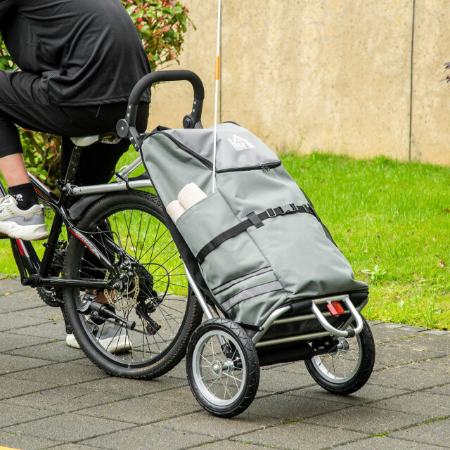 4goodz Homcom 3-in-1 boodschappentrolley winkelwagen fietsaanhanger steekwagen 3171337 large