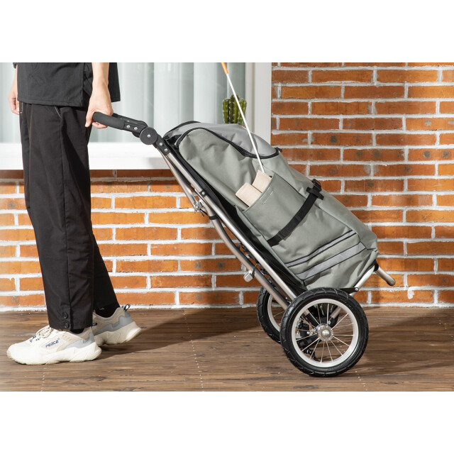4goodz Homcom 3-in-1 boodschappentrolley winkelwagen fietsaanhanger steekwagen 3171337 large