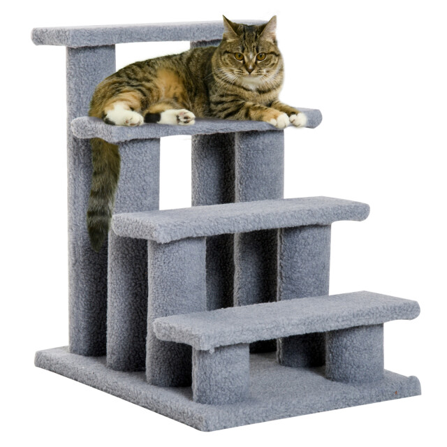 4goodz Pawhut huisdierentrap katten- en hondentrap 4 treden 63,5x43x60cm 3171378 large