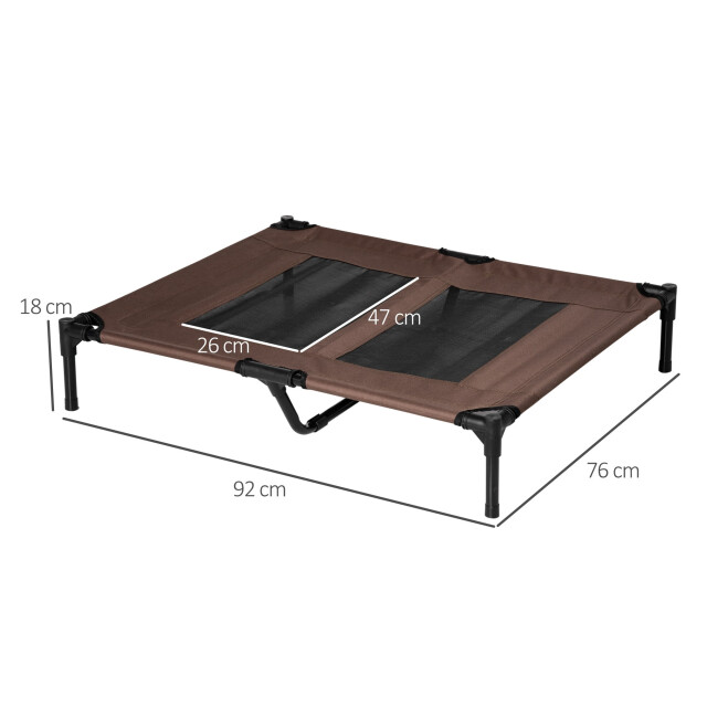 4goodz Pawhut ventilerend hondenligbed 92x76x18cm- comfortabele 3171376 large