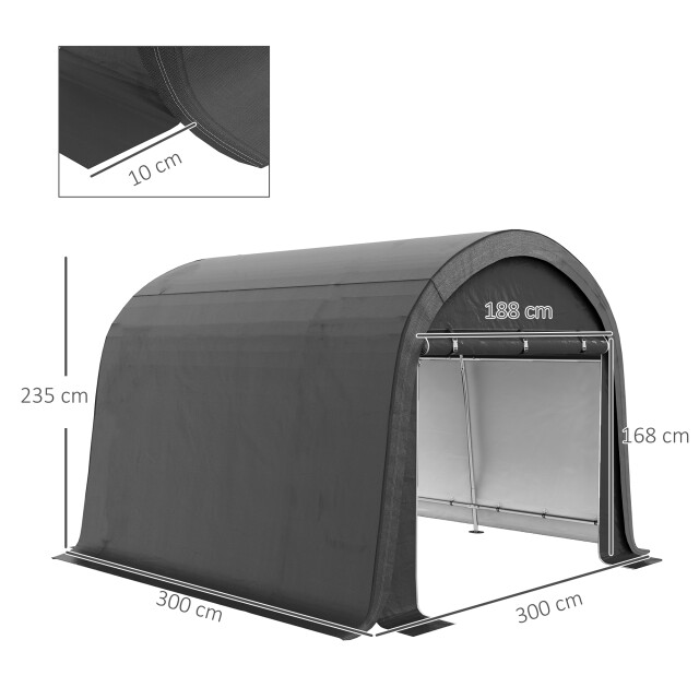4goodz Outsunny opslagtent/gereedschapsschuur 3x3m met uv-bescherming 3171373 large