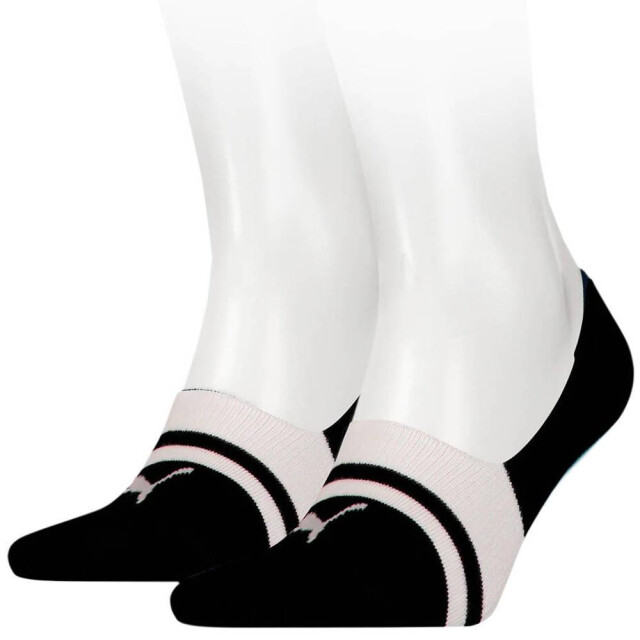 Puma Uniseks adult heritage footie sokken (set van 2) UTMR1803_black large