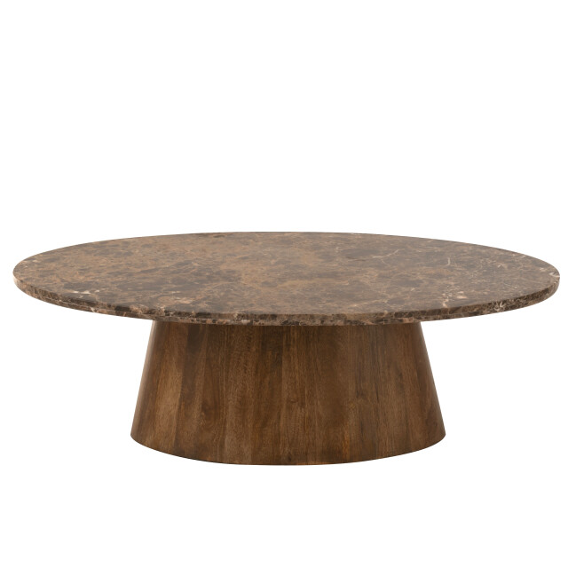 J-Line salontafel ovaal marmer/mangohout 130x68x41cm 2999552 large