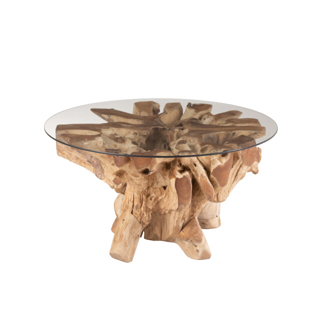 J-Line salon tafel raoul teak hout small 83x90x45cm 3004111 large