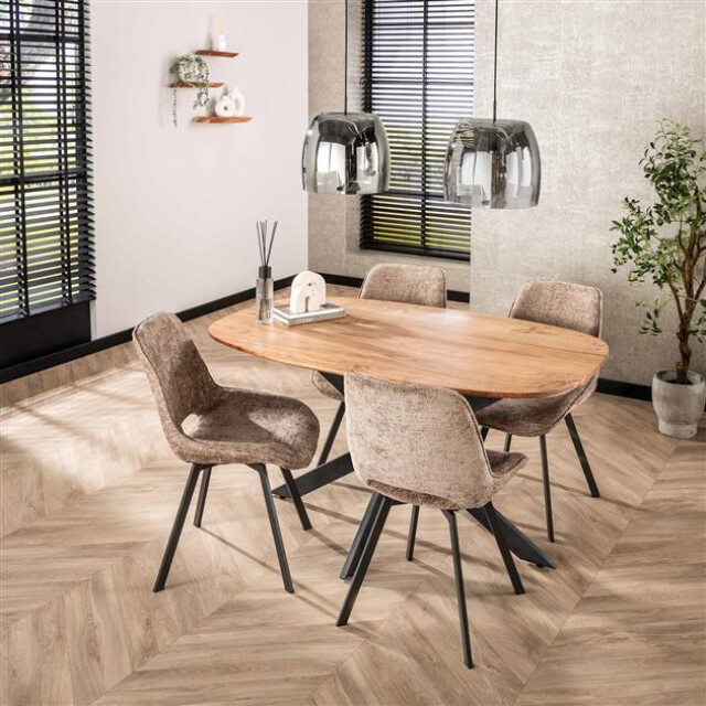 Hoyz eetkamertafel 150 arhus solid massief acacia naturel 3171146 large