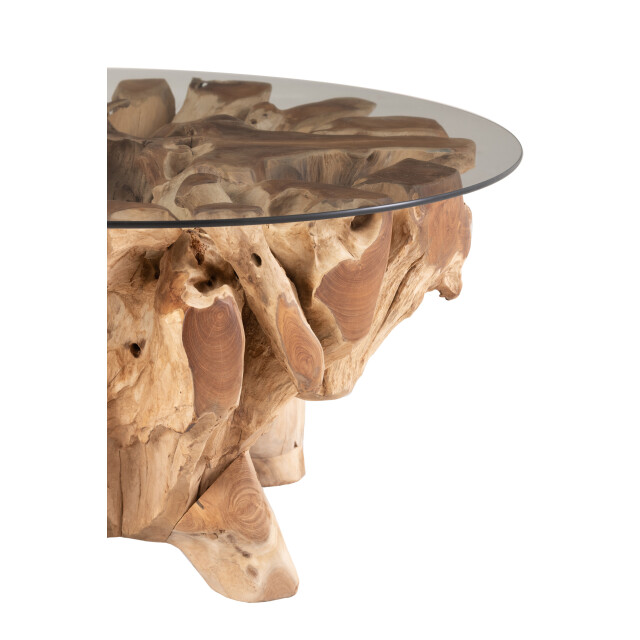 J-Line salon tafel raoul teak hout small 83x90x45cm 3004111 large