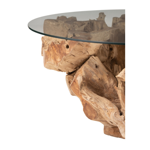 J-Line salon tafel raoul teak hout large 100x100x45cm 3004112 large