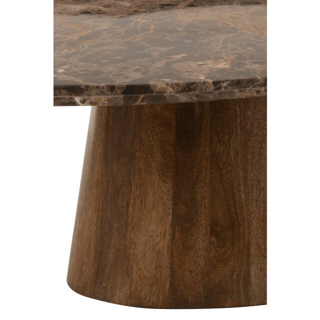 J-Line salontafel ovaal marmer/mangohout 130x68x41cm 2999552 large
