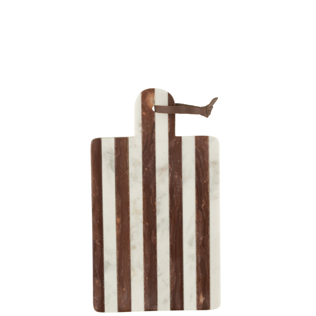 J-Line plank rechthoekig streep marmer wit/ small 41x20x2cm 3008340 large