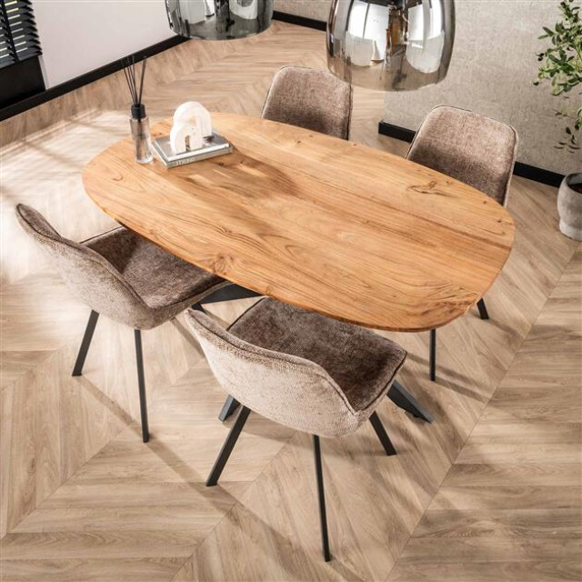 Hoyz eetkamertafel 150 arhus solid massief acacia naturel 3171146 large