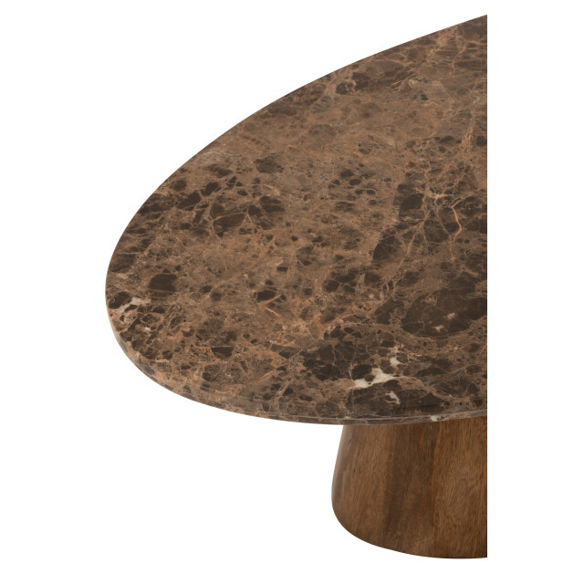 J-Line salontafel ovaal marmer/mangohout 130x68x41cm 2999552 large