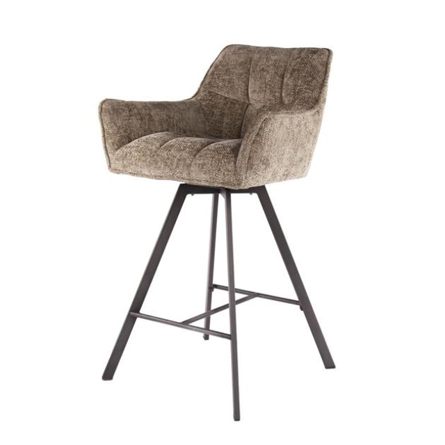 Hoyz barstoel raster draaibaar 2 stuks rich champagne 3171160 large
