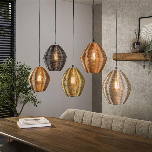 Hoyz hanglamp 5l web mix mat nikkel mix kleur 3171165 large