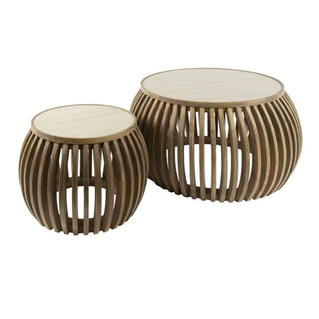 Hoyz salontafel set-2 curve nuovo travertin massief mango 3171143 large