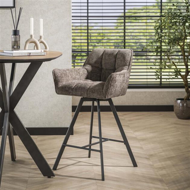 Hoyz barstoel raster draaibaar 2 stuks rich 3171158 large