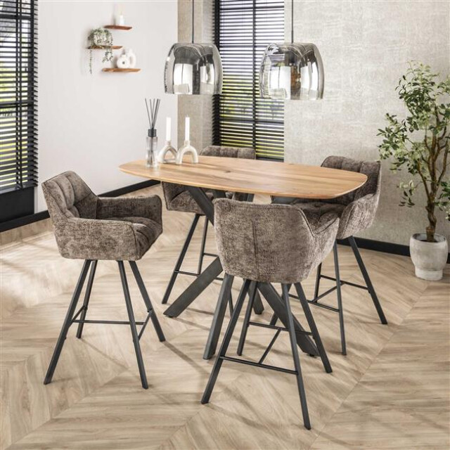 Hoyz barstoel raster draaibaar 2 stuks rich 3171158 large