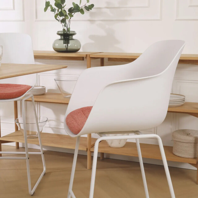 Nolon Nino-liz barkruk met terracotta rood zitkussen onderstel 65 cm 2027420 large