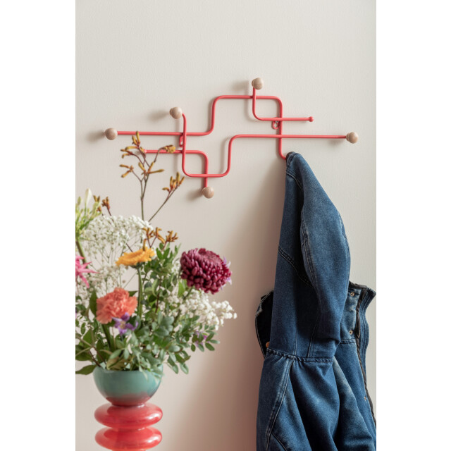 Present Time coat rack metro scarlet red 3062406 large