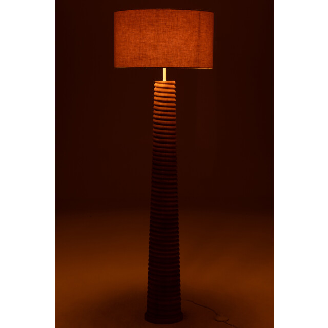 J-Line vloerlamp schroefdraad hout /grijs 48x48x160cm 3002688 large