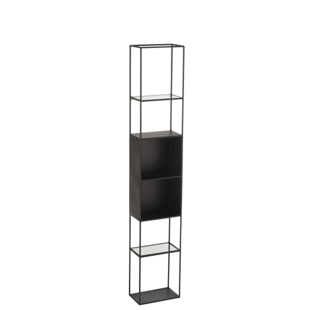 J-Line rek ricard metaal/glas 25x15x140cm 3002399 large