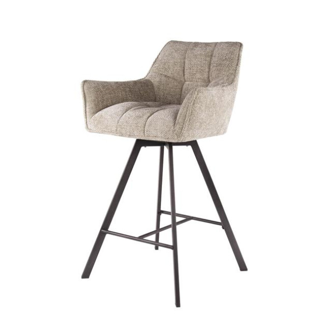 Hoyz barstoel raster draaibaar 2 stuks rich zandkleur 3171159 large