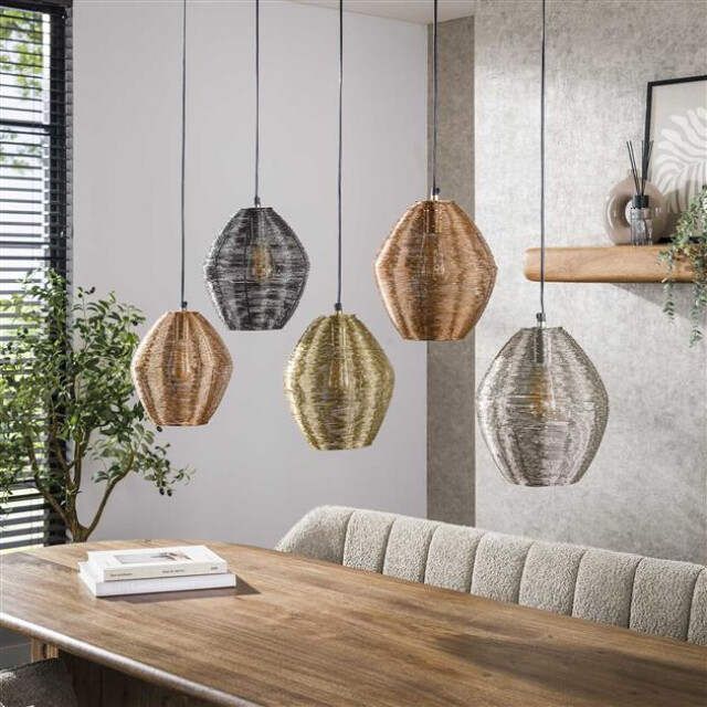 Hoyz hanglamp 5l web mix mat nikkel mix kleur 3171165 large
