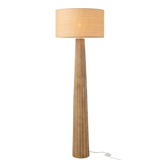 J-Line vloerlamp paraplu ailanthus hout 48x48x157cm 3002690 large