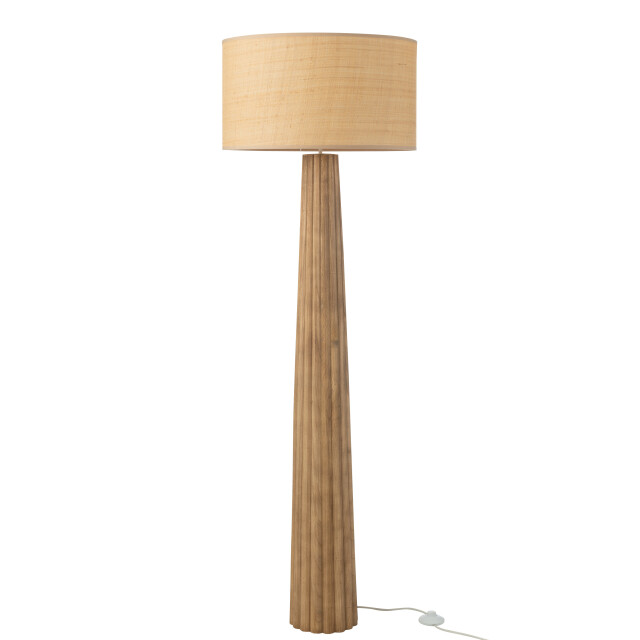 J-Line vloerlamp paraplu ailanthus hout 48x48x157cm 3002690 large