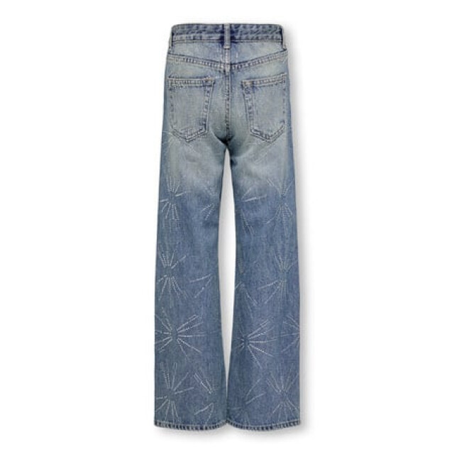 Only Zomer jeans broek meisjes , wide leg fit koghope 15335252 - Medium Blue Denim - Koghope large