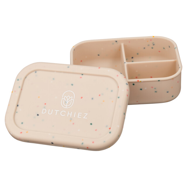 Dutchiez Siliconen lunchbox - dots Siliconen Lunchbox - Ginger Beige - Dots large
